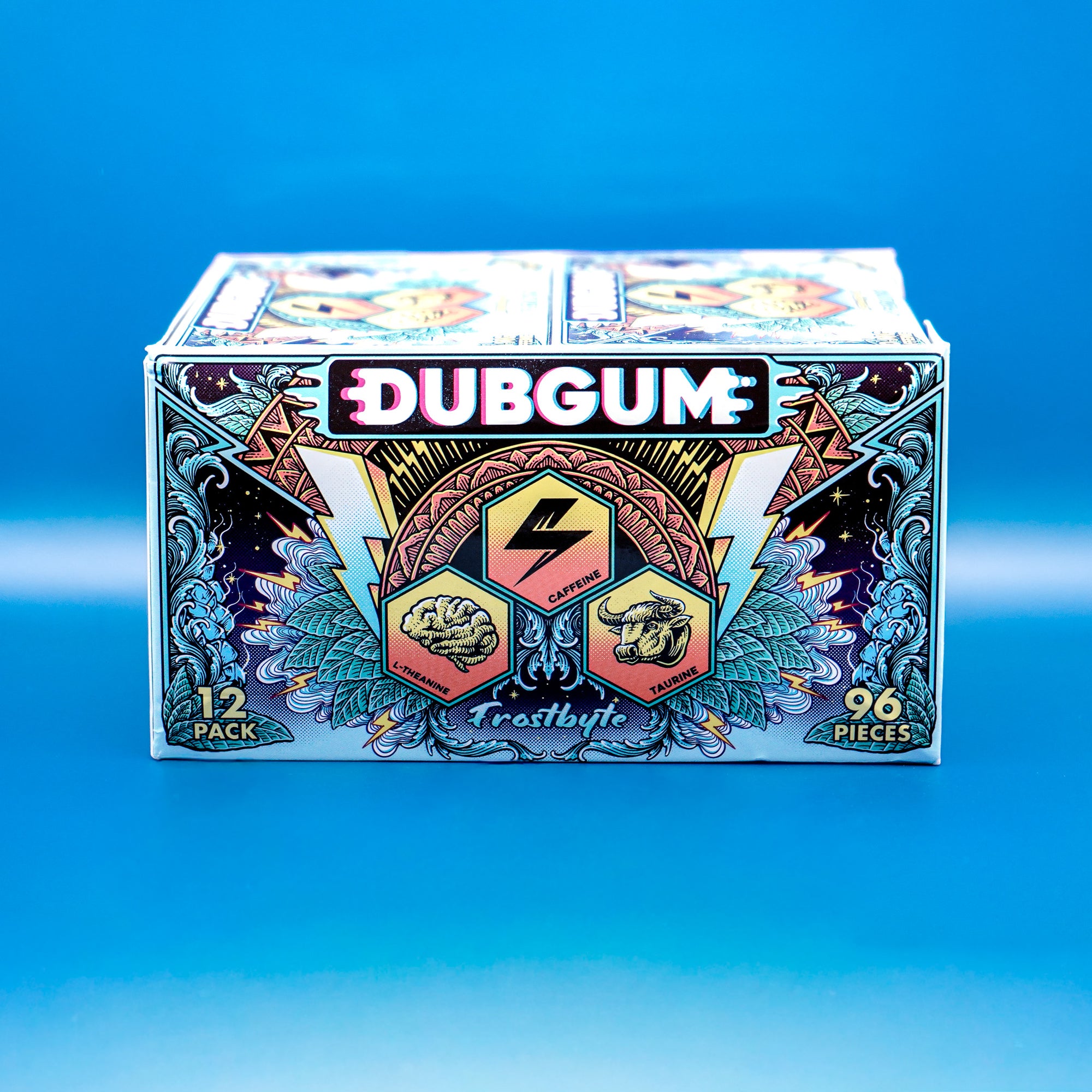 DUBGUM Frostbyte – 12 blister pack, Sugar-Free Caffeinated Gum for Focus & Energy (Copy)