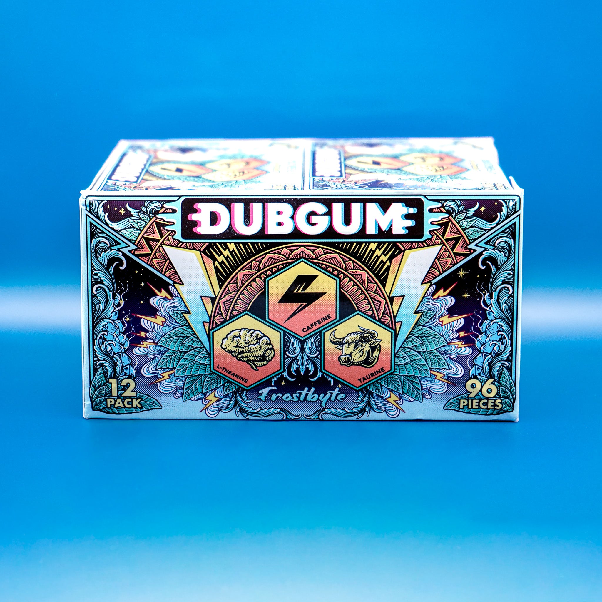 DUBGUM Frostbyte – 12 blister pack, Sugar-Free Caffeinated Gum for Focus & Energy (Copy)