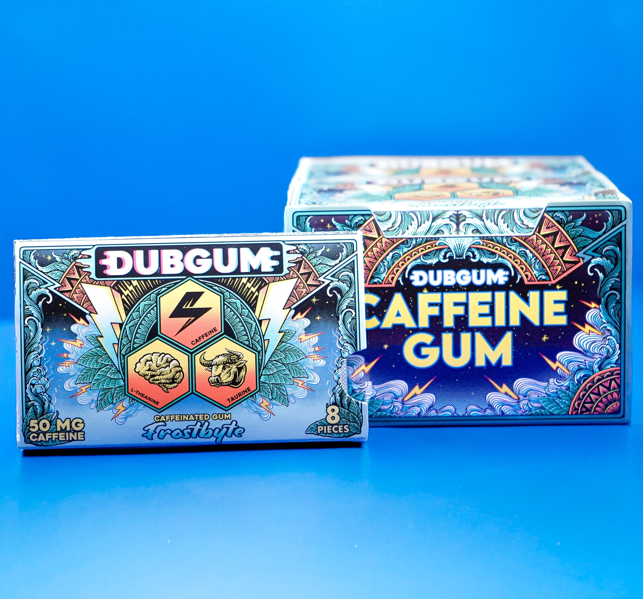 DUBGUM Frostbyte – 12 blister pack, Sugar-Free Caffeinated Gum for Focus & Energy (Copy)